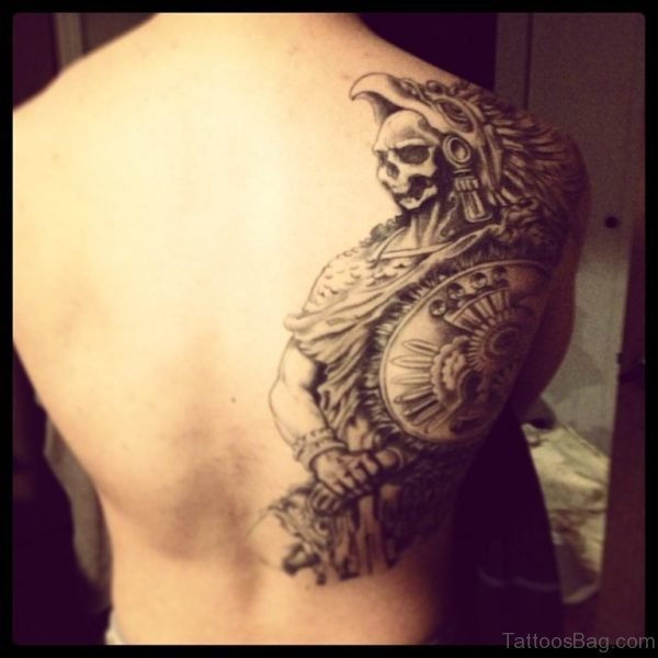 Aztec Skull Warrior Tattoo