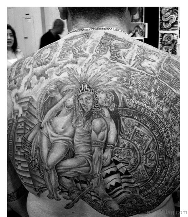 Aztec Tattoo On Back