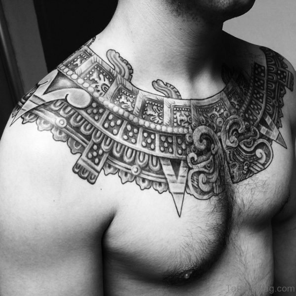Aztec Tattoo On Neck