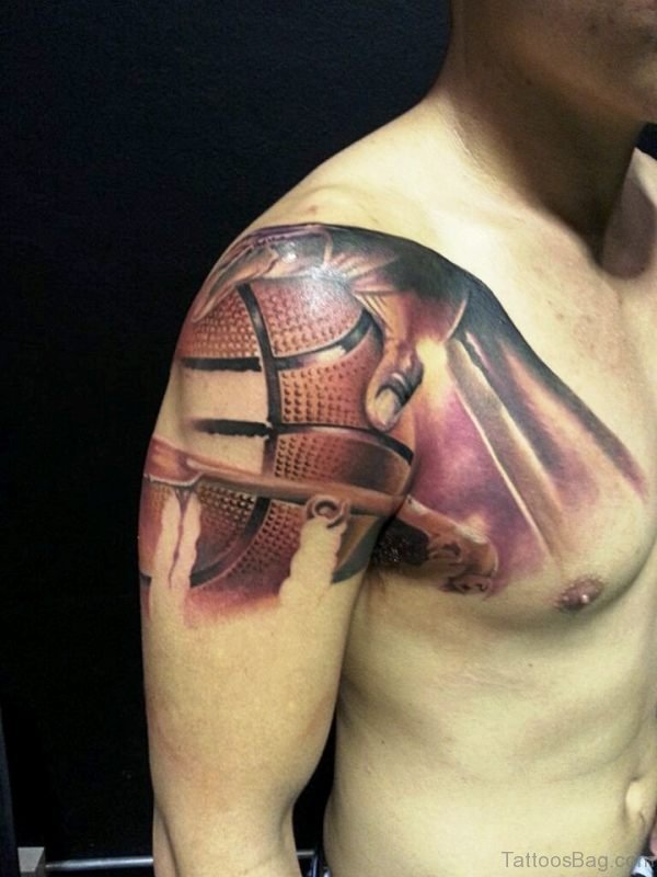 Beautiful Basketball With Hands Tattoo Design