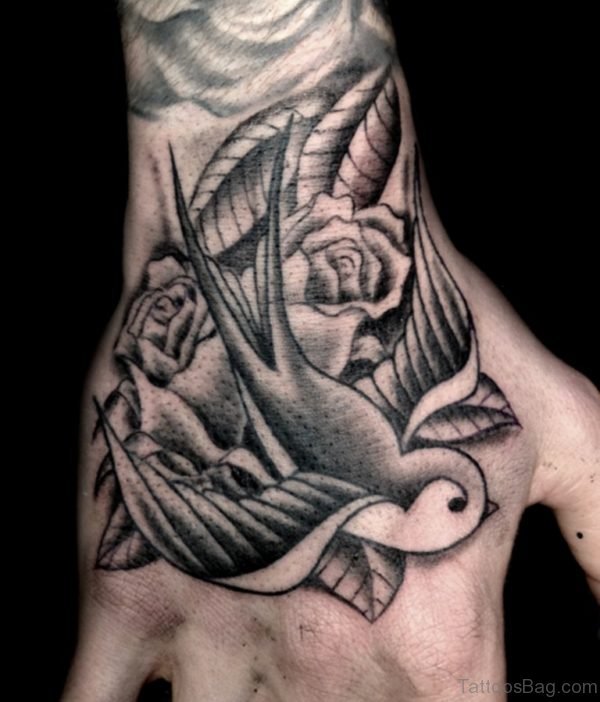 Beautiful Birds Tattoo On Hand