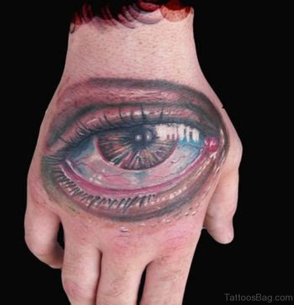 Beautiful Eye Tattoo On Hand