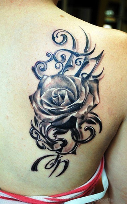 Beautiful Rose Tattoo On Shoulder 1