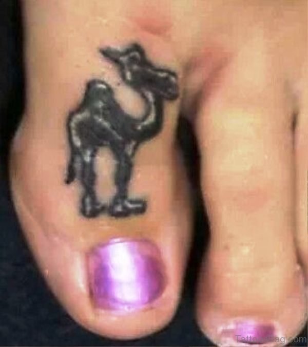 Best Camel Tattoo On Toe