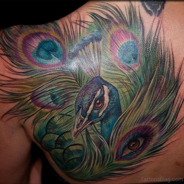 Best Peacock Tattoo On Shoulder