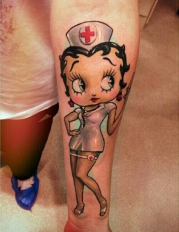 Betty Boop Tattoo On Wrist