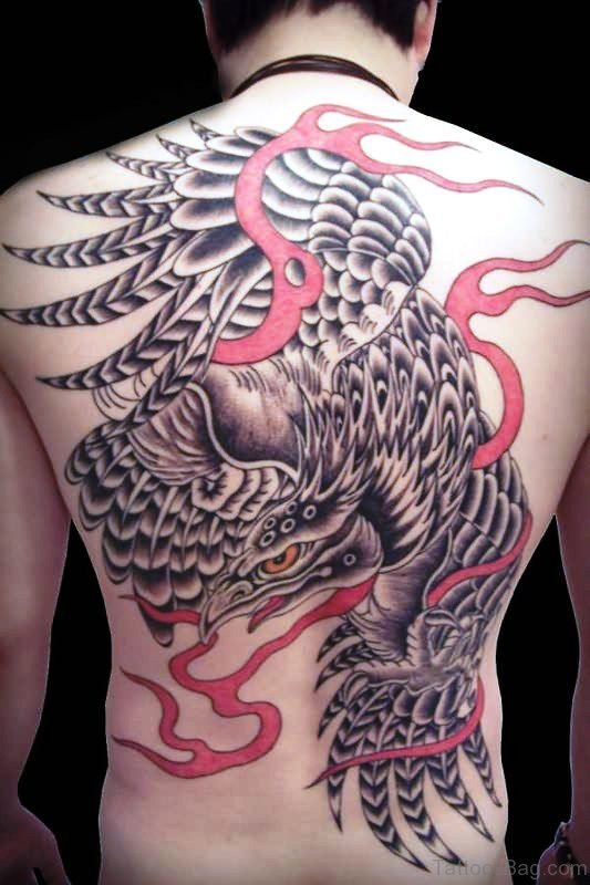 Big Eagle Tattoo On Back