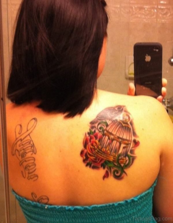Bird And Cross Tattoo