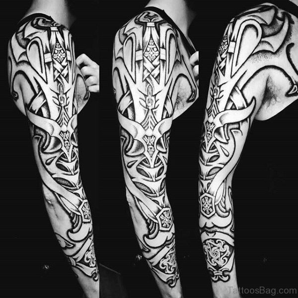 Black And White Nordic Tattoo