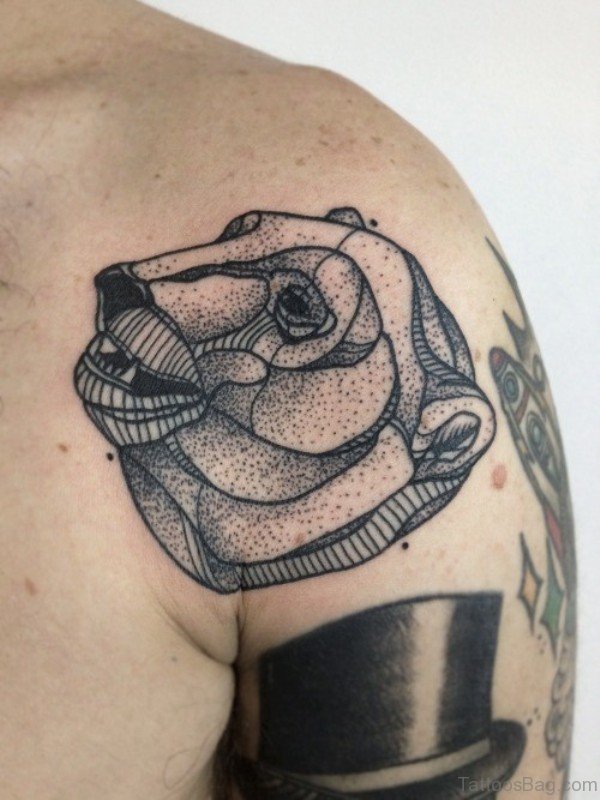 Black Bearhead Tattoo