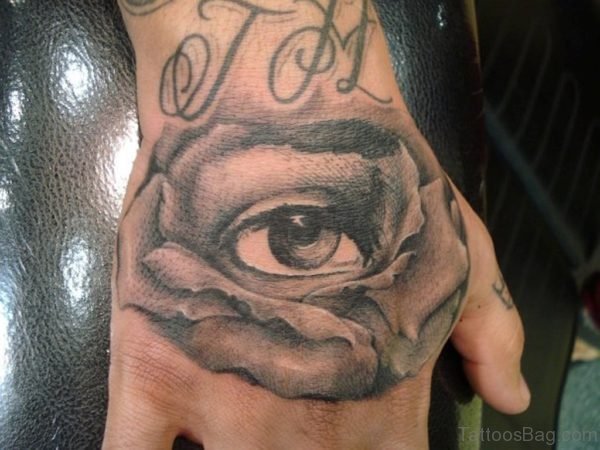 Black Eye Tattoo Design On Hand