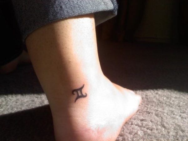 Black Ink Gemini Tattoo