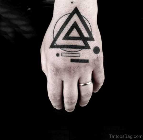 Black Ink Geometric Tattoo