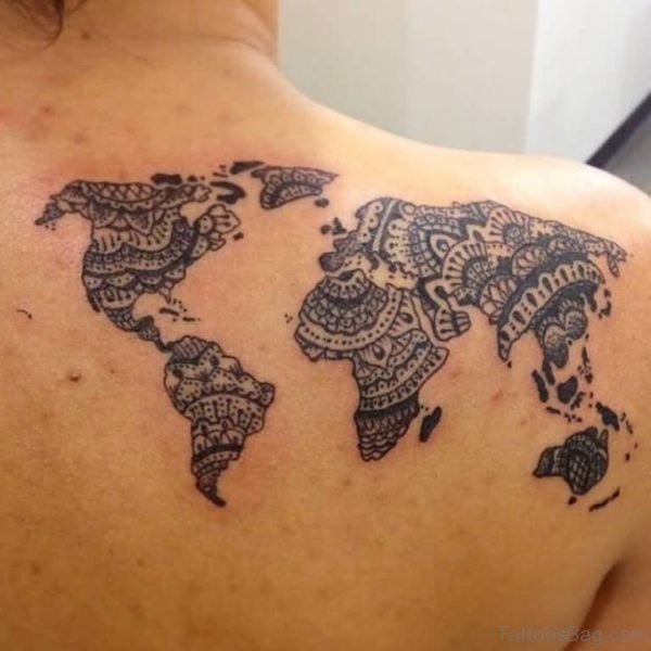 Black Map Tattoo