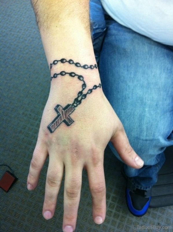 30 Cool Rosary Tattoos On Hand