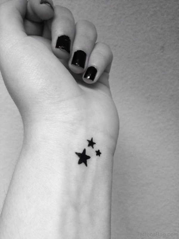 Black Star Tattoo On Wrist