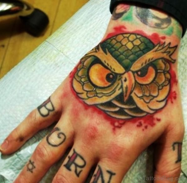 Blood And Owl Tattoo