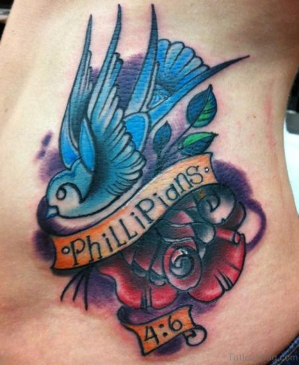 34 Sweet Swallow Tattoos For Waist