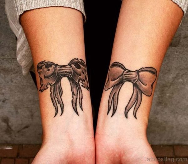 Bow Tattoo On Wrist