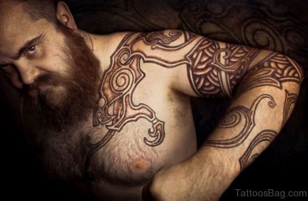 Brown Nordic Tattoo