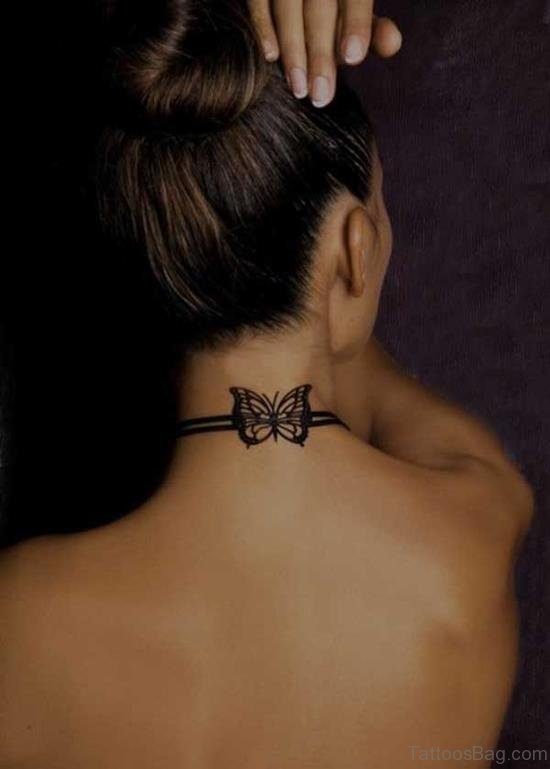 Butterfly Tattoo Design Nape