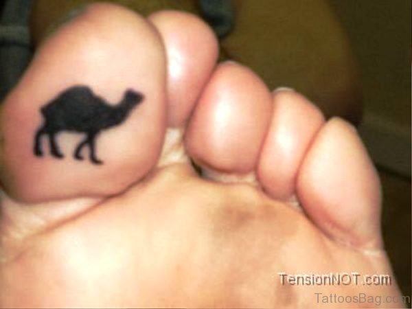 Camel Tattoo On Downside Toe