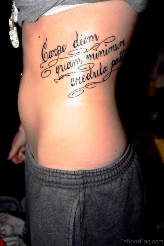 Carpe Diem Tattoo With Lettering
