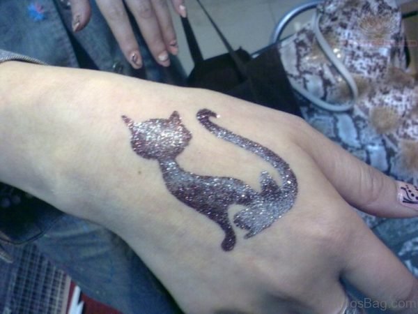 Cat Glitter Tattoo
