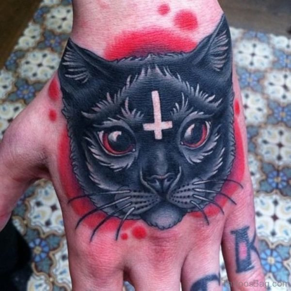 Cat Tattoo On Hand