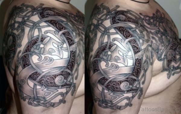 Celtic Nordic Shoulder Tattoo Design