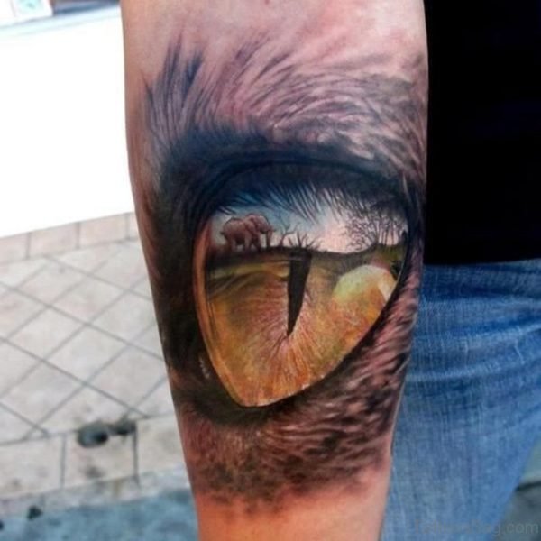 Classic Eye Tattoo On Wrist