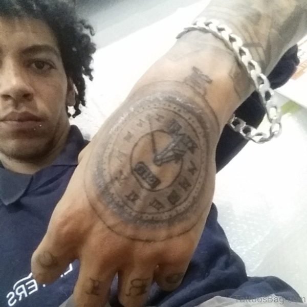 Clock Tattoo design For hand