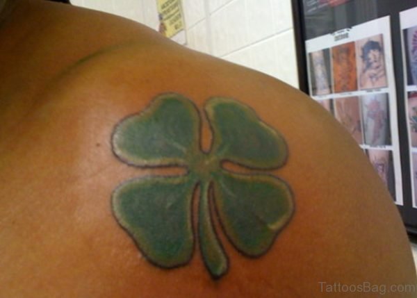 Clover Tattoo On Shoulder