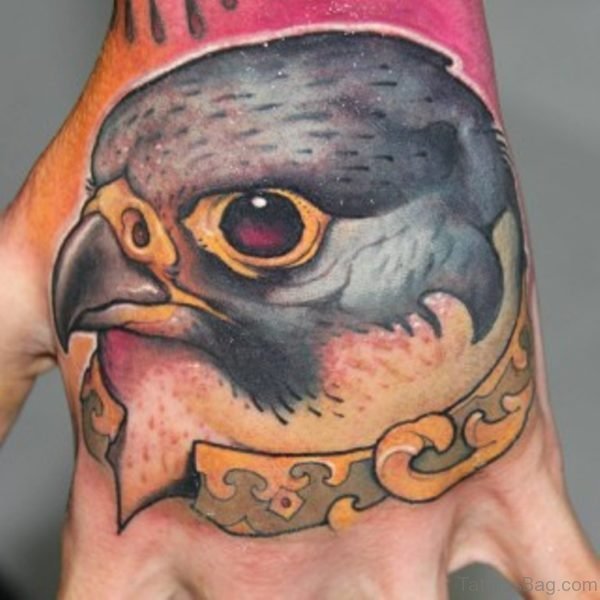 Colored Eagle Tattoo On hand
