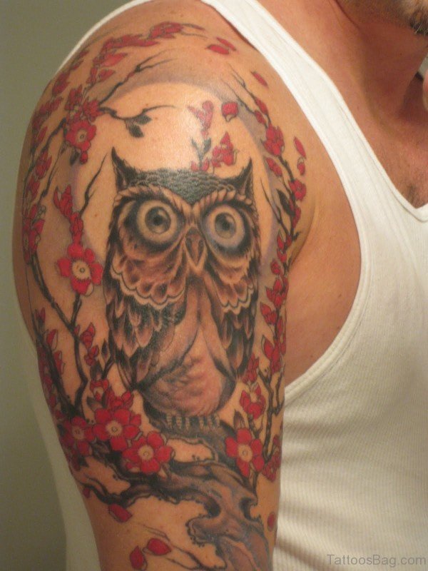 Colorful Owl Tattoo