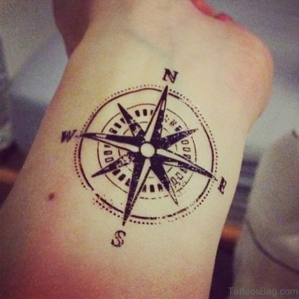 Compass Tattoo On Wrist