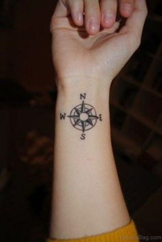 Compass Tattoo On Wrist