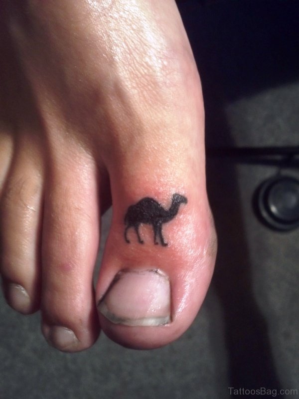 Cool Camel Tattoo On Toe