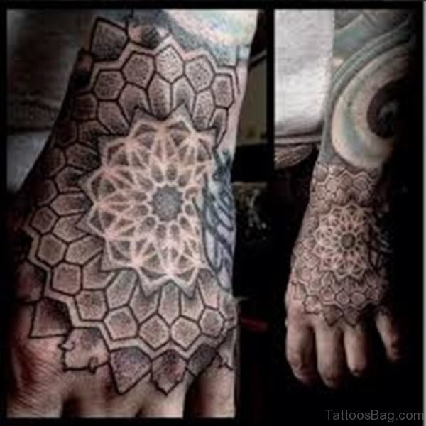 Cool Geometric Tattoo design On hand