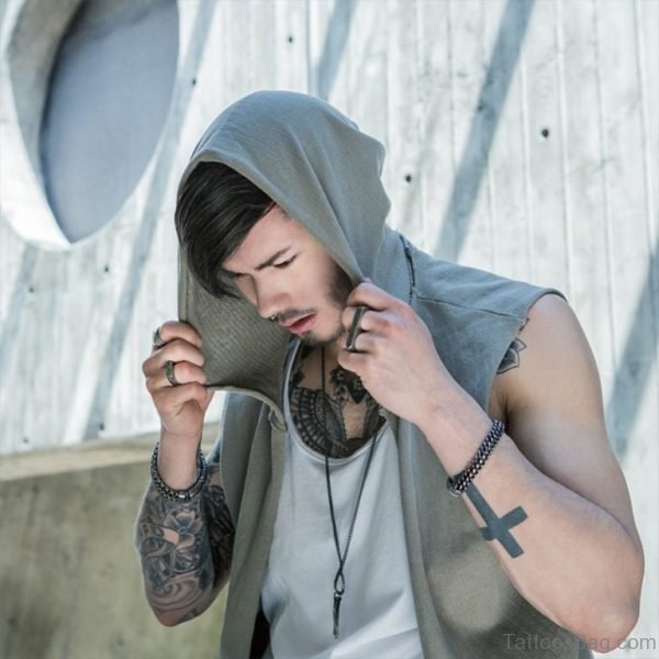 Cross Tattoo On Wrist