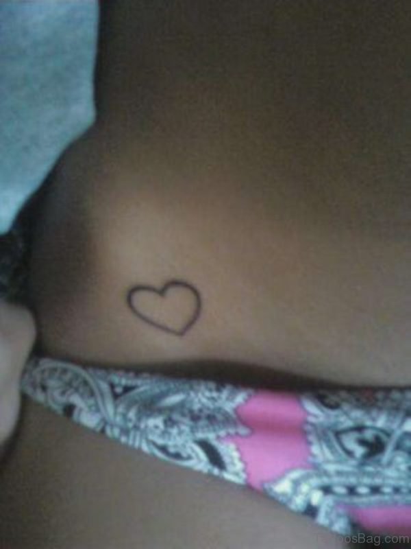 Cute Heart Waist Tattoo