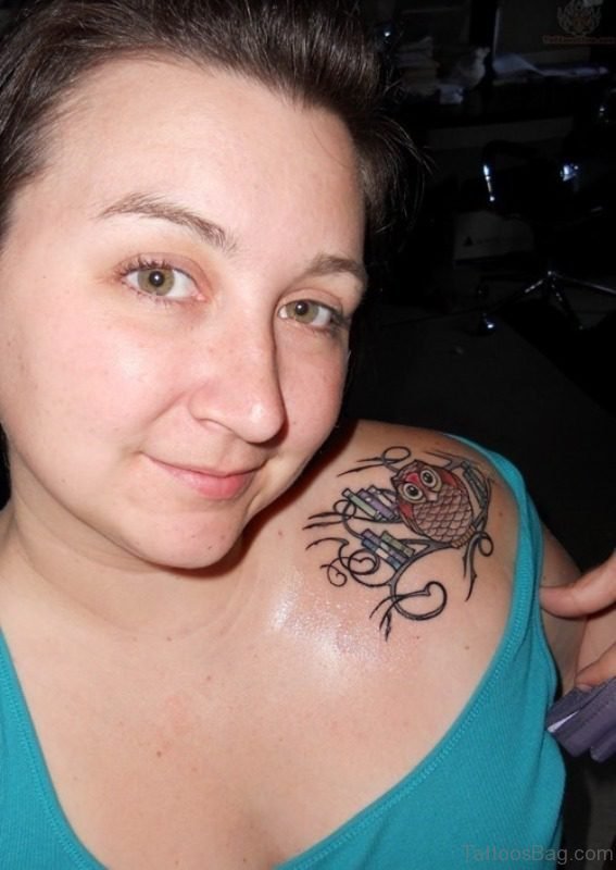 Cute Shoulder Owl Tattoo