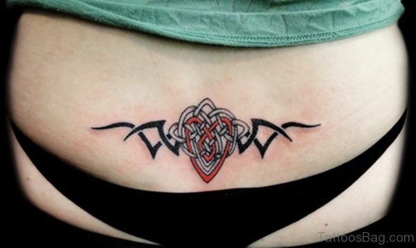 Cute Tribal Tattoo On Waist