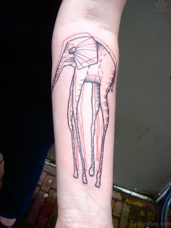 Dali Elephant Tattoo On Forearm