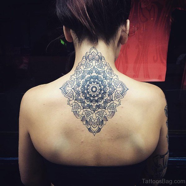 Designer Mandala Tattoo Neck