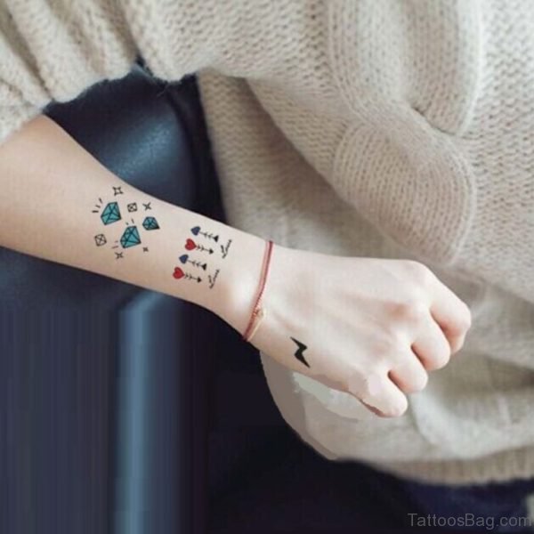 Diamond Tattoo On Arm