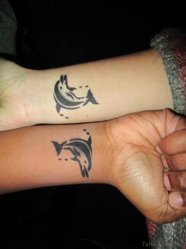 Dolphin Tattoo Design On Wrist