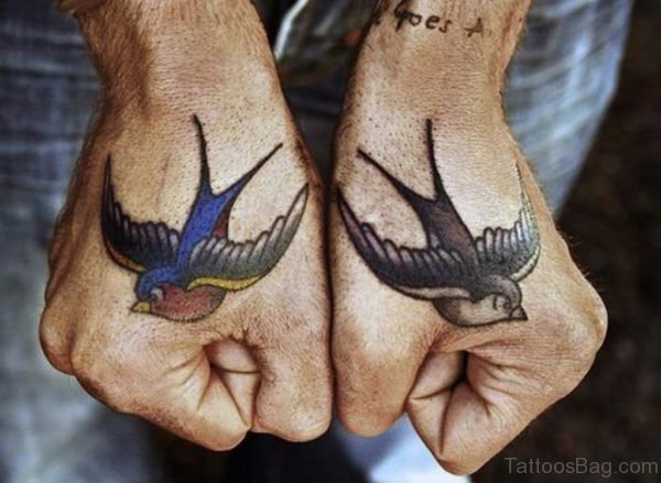 Dove Bird Tattoos On Hands