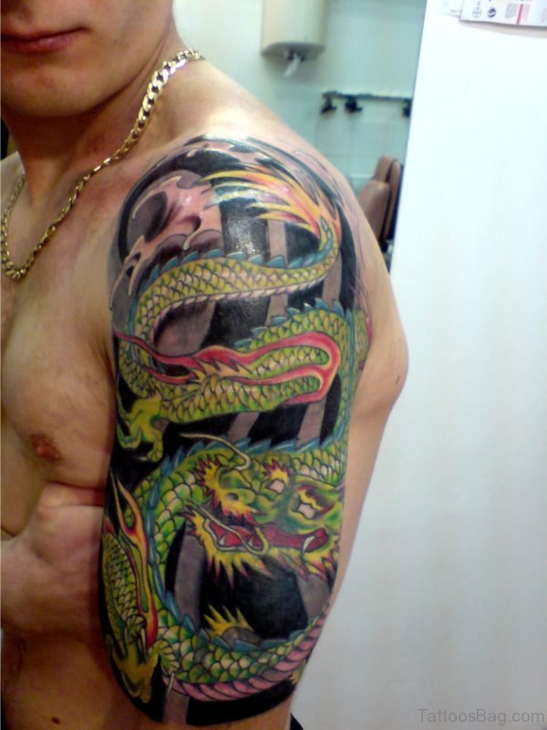 Dragon Tattoo Design On Shoulder 