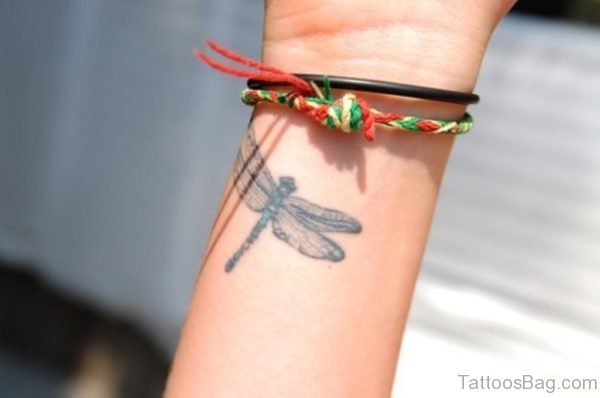 Dragonfly Tattoo Design On Wrist